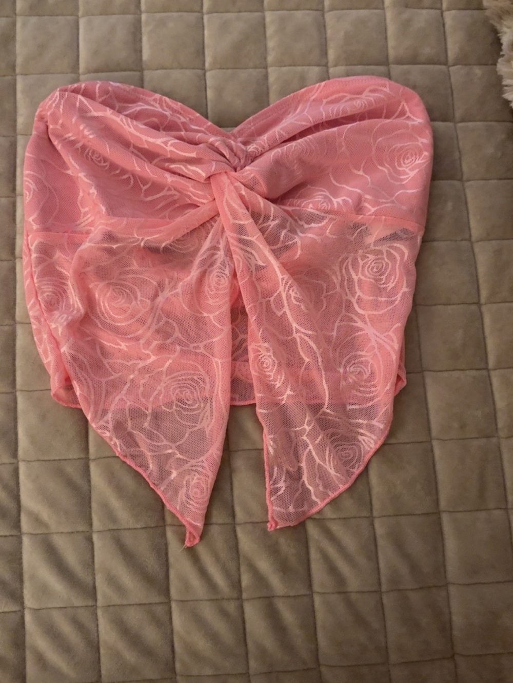 Women's Pink Lace Sarong Cover-Up